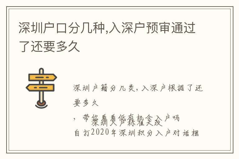 深圳戶口分幾種,入深戶預審通過了還要多久